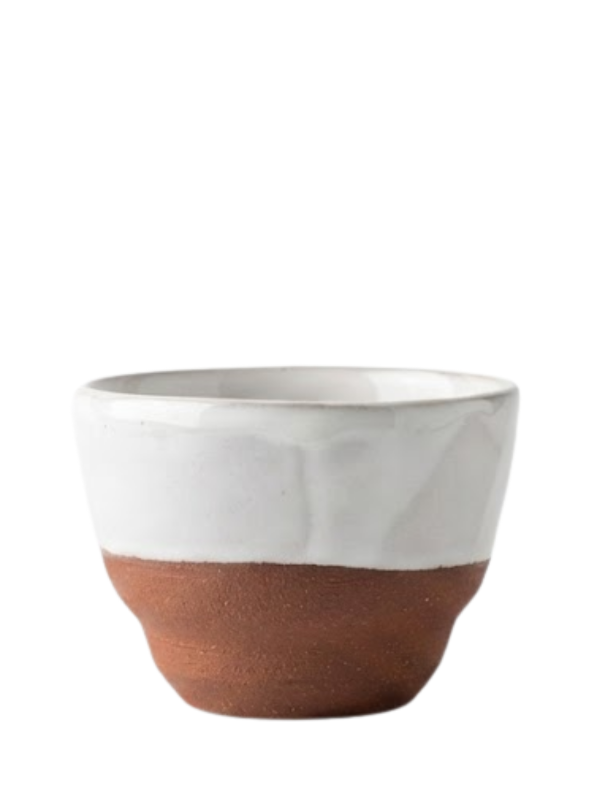 Earthblend Handmade Brown-White Ceramic Shot Cup