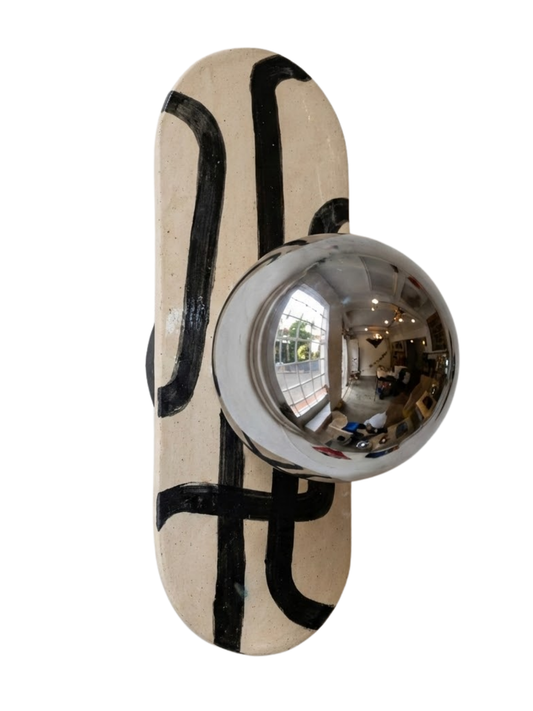 Eclipse Mood Handmade White-Black Wall Lamp