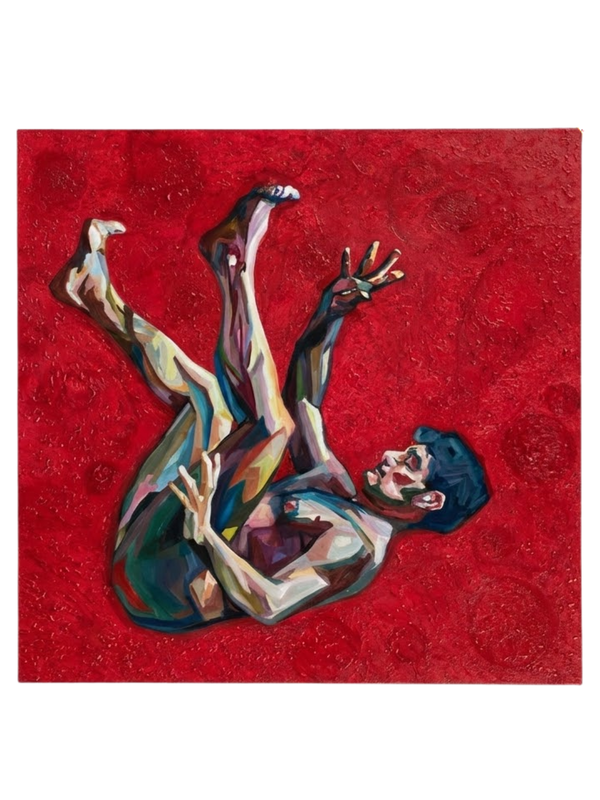 Falling 150×150cm Figurative Expressionism Surrealism Oil Painting