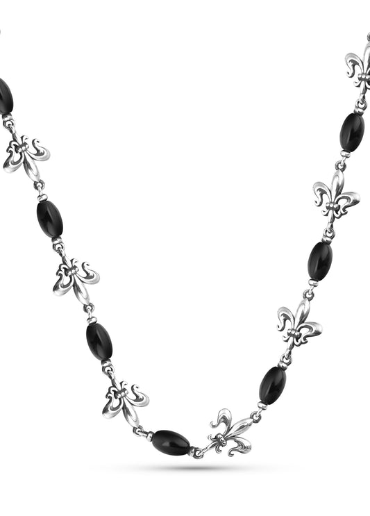 Fleur De Lis Men’s Silver Necklace
