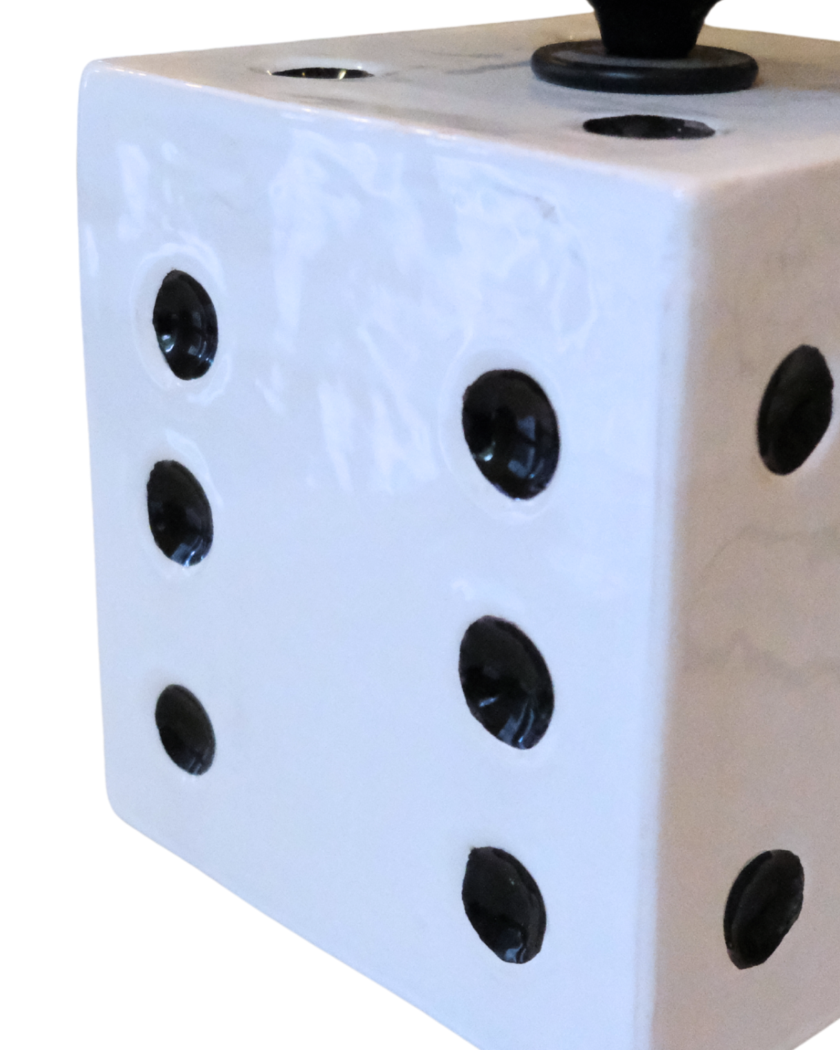 Fortuna Dice Handmade White Ceramic Lamp