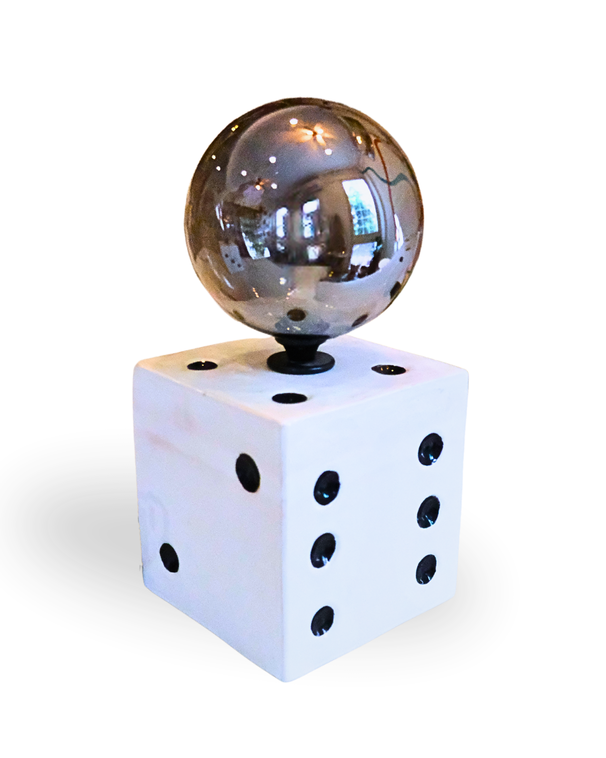 Fortuna Dice Handmade White Ceramic Lamp
