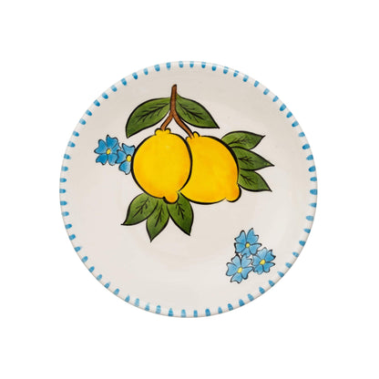 Happy Citrons Handmade Ceramic Dessert Plate (18 cm) - Design 2