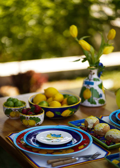 Happy Citrons Handmade Ceramic Dessert Plate (18 cm) - Design 3