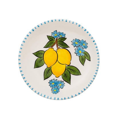 Happy Citrons Handmade Ceramic Dessert Plate (18 cm) - Design 3