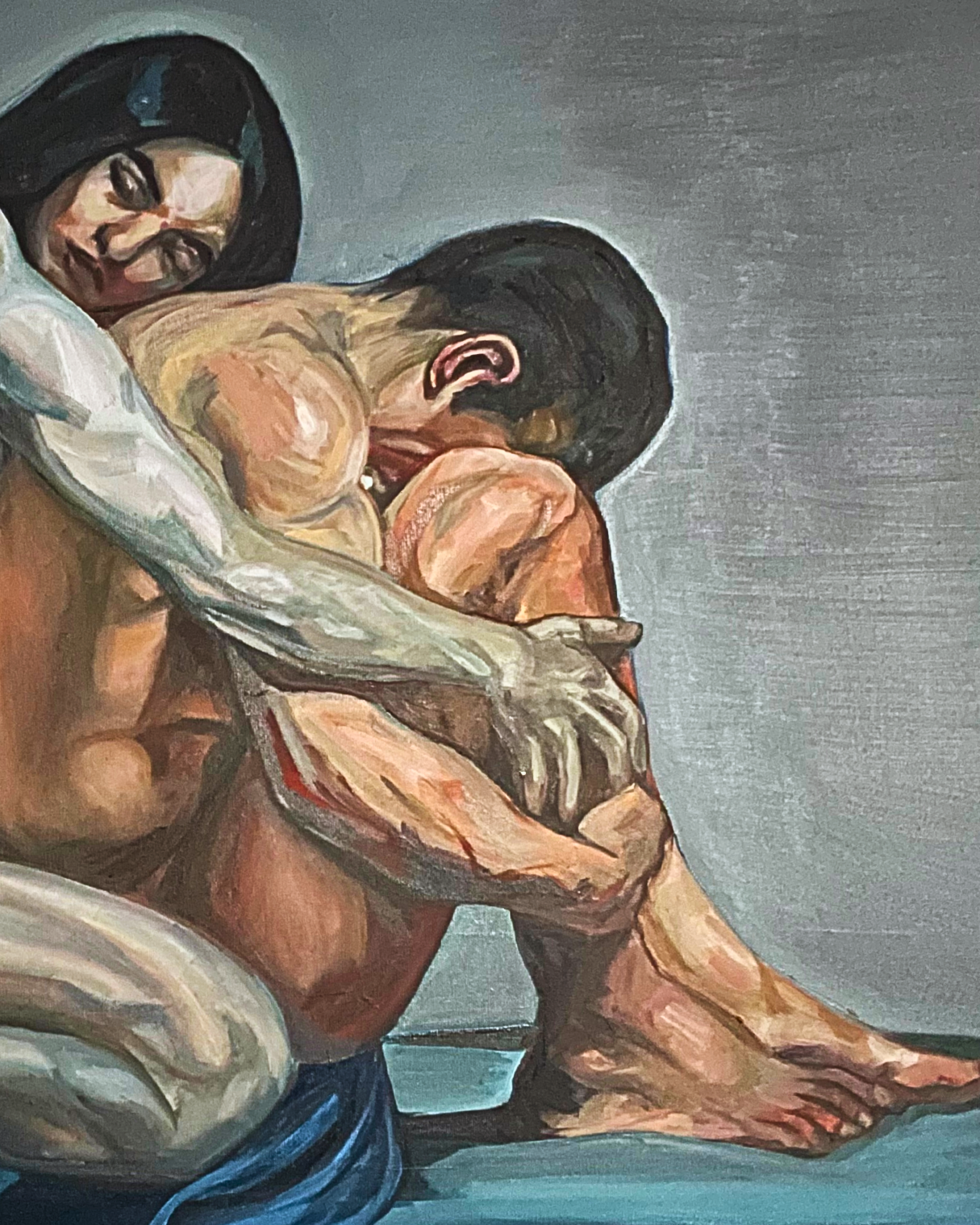 Healer Woman 90×90cm Figurative Expressionism Surrealism Oil Painting