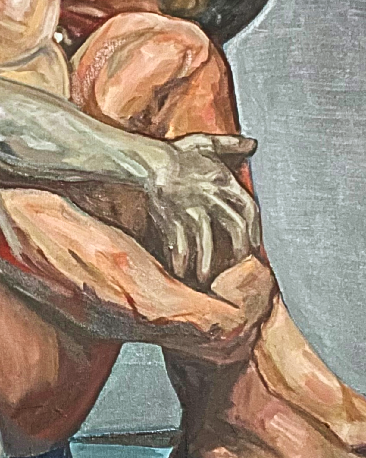 Healer Woman 90×90cm Figurative Expressionism Surrealism Oil Painting