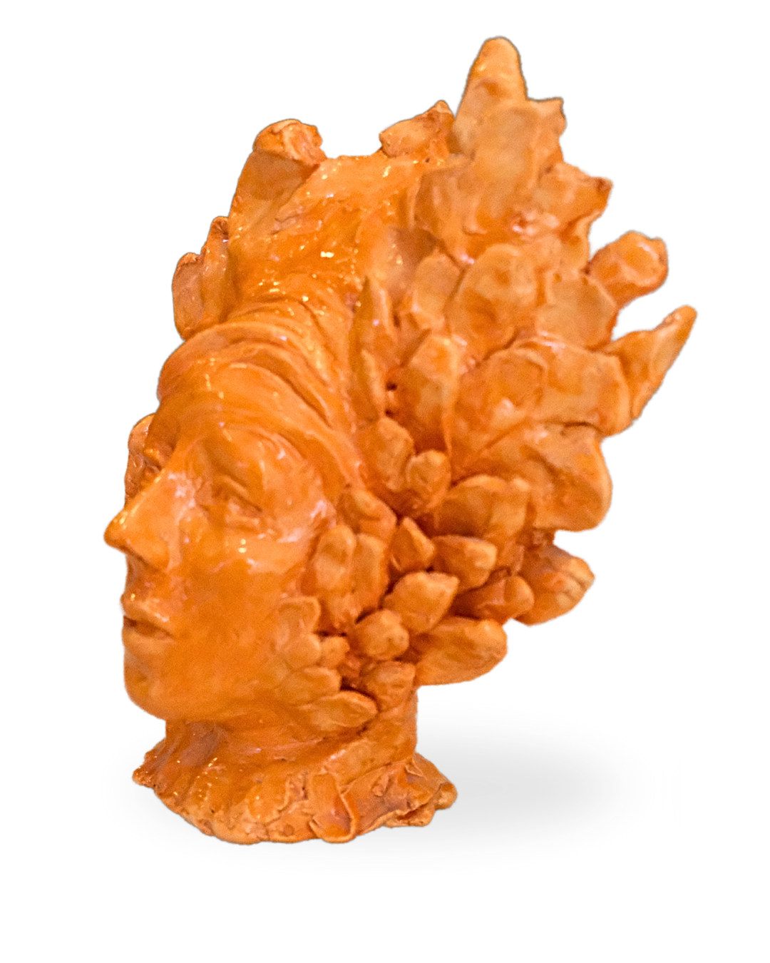 Helios Arc Handmade Orange Sunburst Sculpture