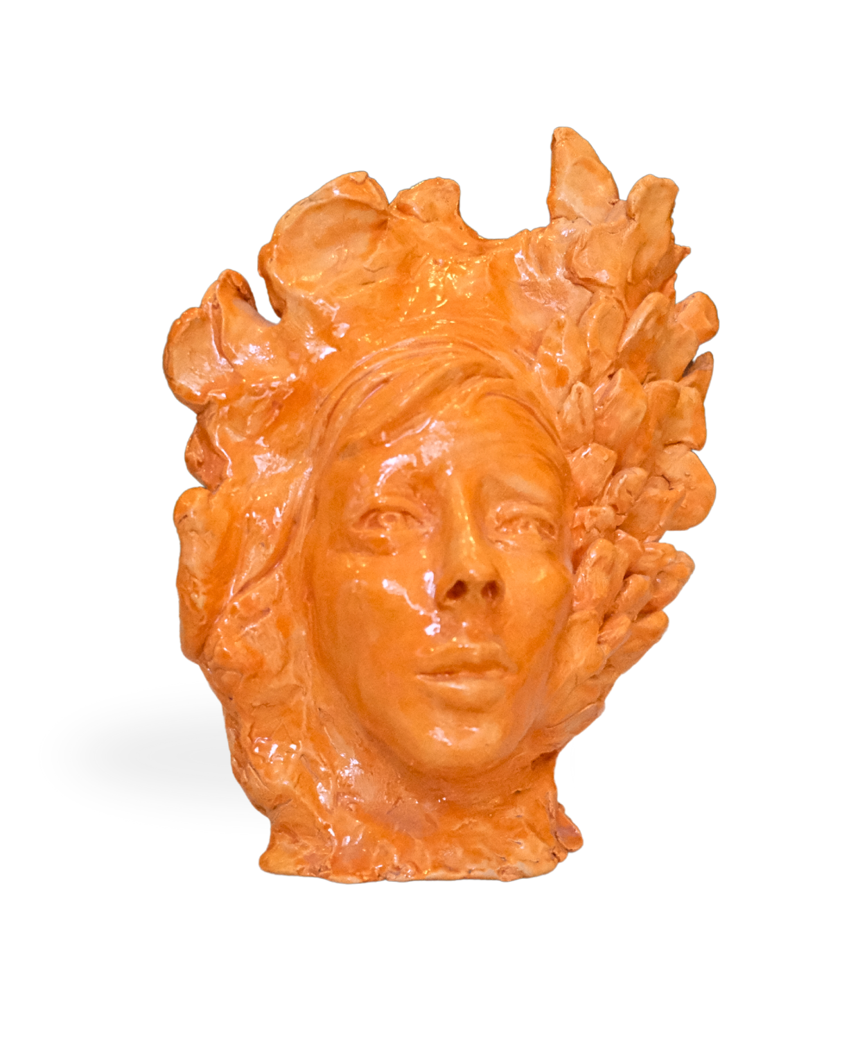 Helios Arc Handmade Orange Sunburst Sculpture