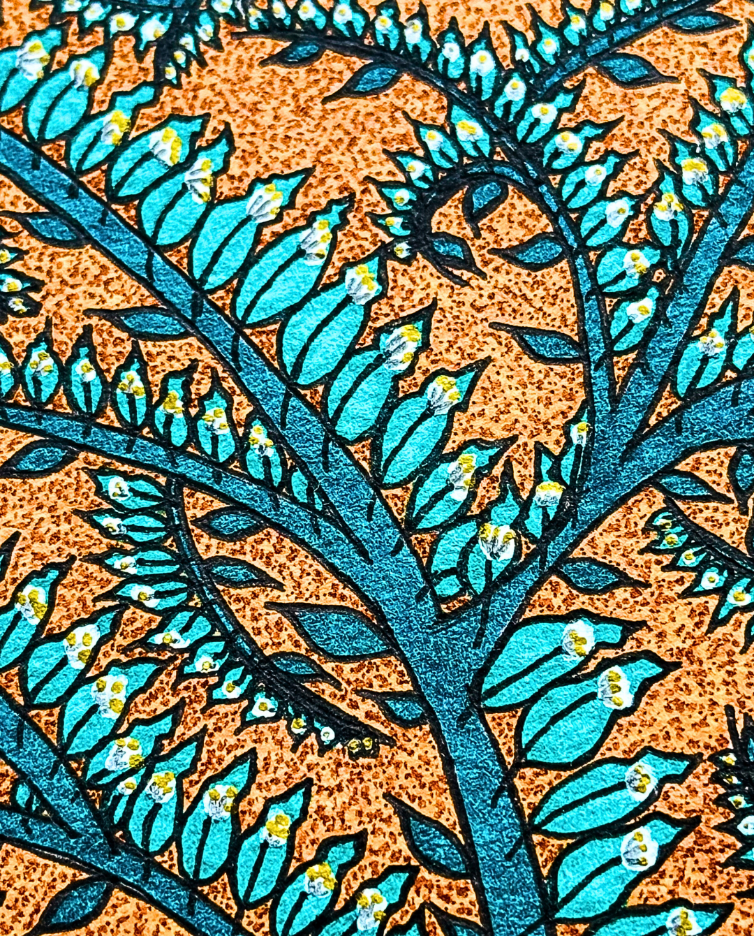 Heliotropium 30cm Archival Ink & Marker Drawing