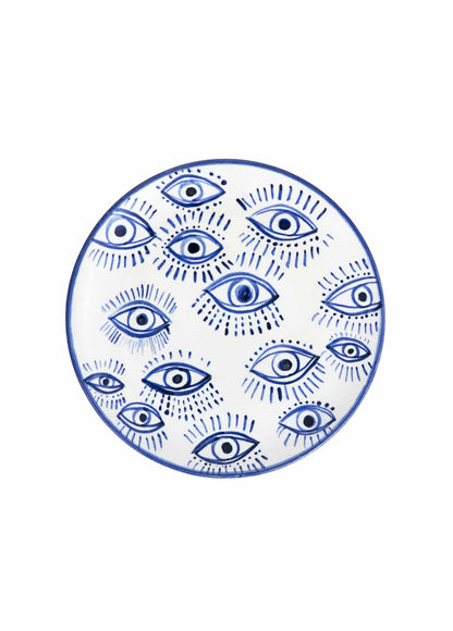 Inner Eye Handmade Multi-Eye Ceramic Dessert Plate (18 cm)