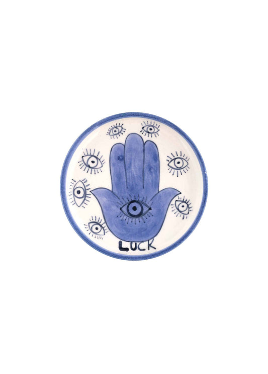 Inner Eye Handmade LUCK Fatma's Hand Ceramic Mini Plate