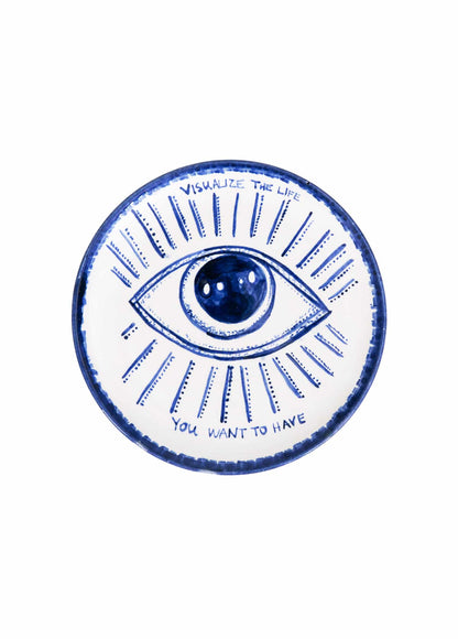 Inner Eye Handmade Single-Eye Ceramic Dessert Plate (18 cm)