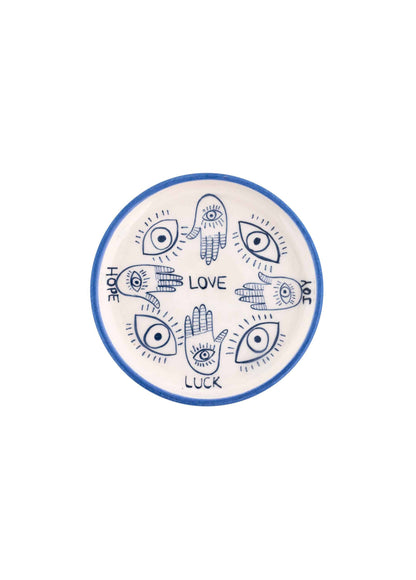 Inner Eye Handmade Hope-Love-Luck-Joy Ceramic Mini Plate