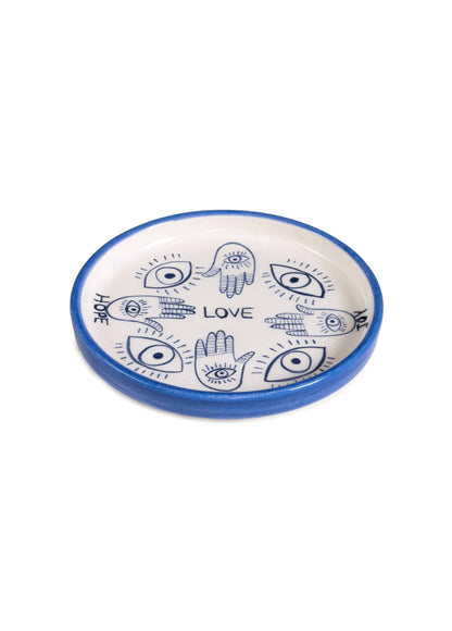 Inner Eye Handmade Hope-Love-Luck-Joy Ceramic Mini Plate