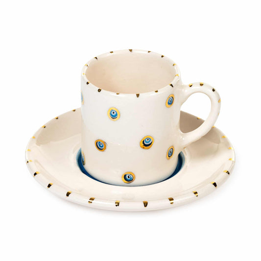 Inner Eye Handmade Multi Mini Eyes Ceramic Espresso Cup