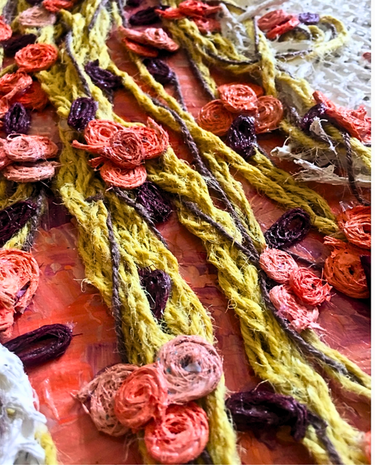 Ivy Wall 50x40cm Neo-Organic Surrealist Painting