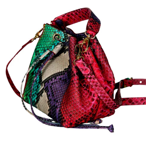 Kansas Italian Python Leather Handbag