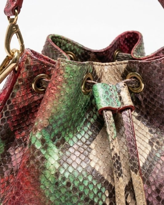 Kansas Italian Python Leather Handbag