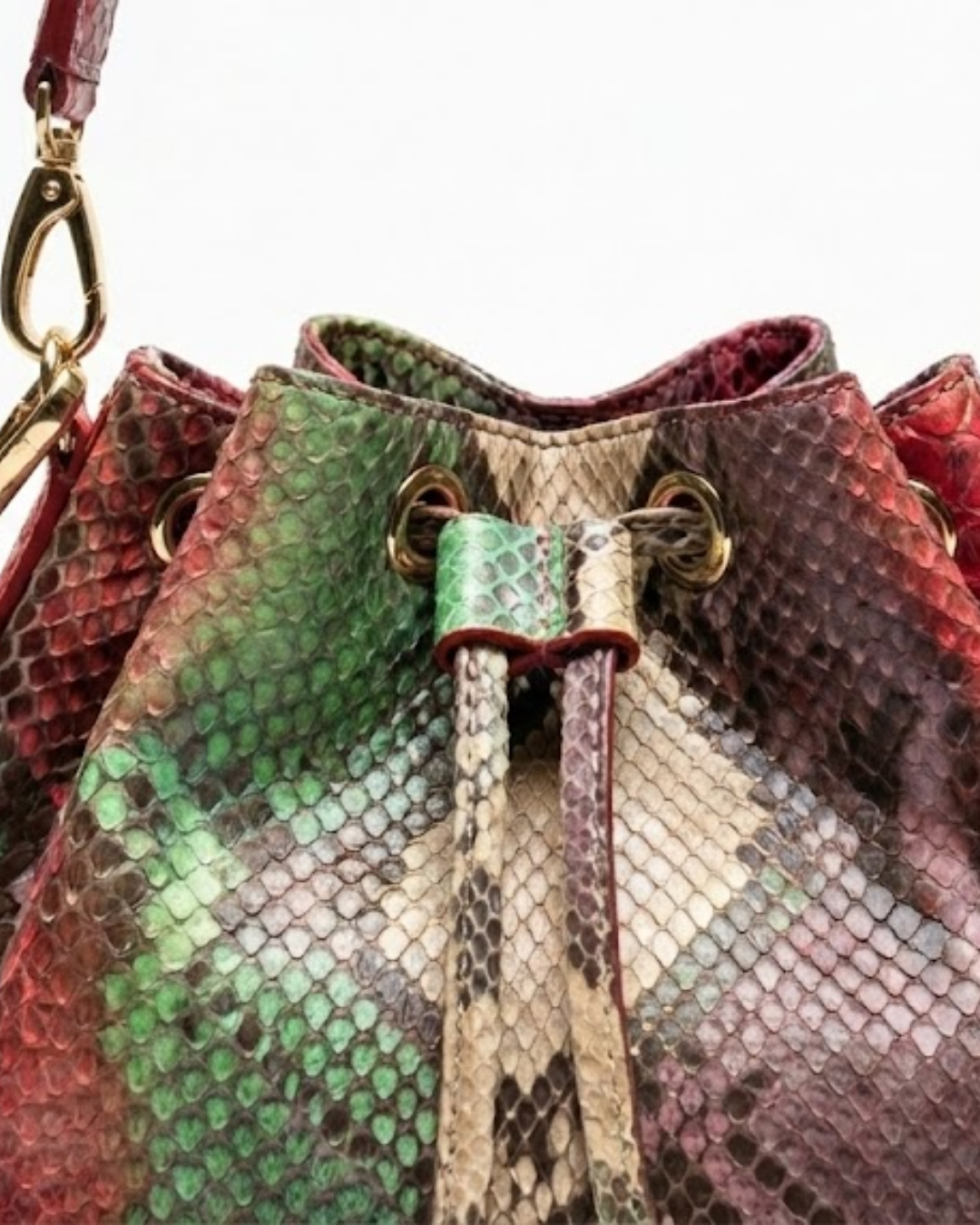 Kansas Italian Python Leather Handbag