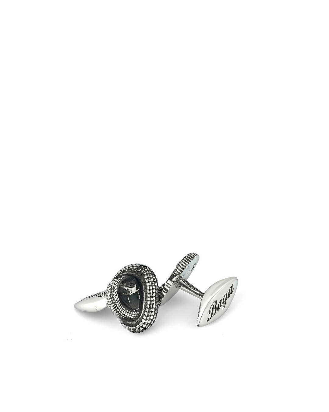King Cobra Silver Cufflinks