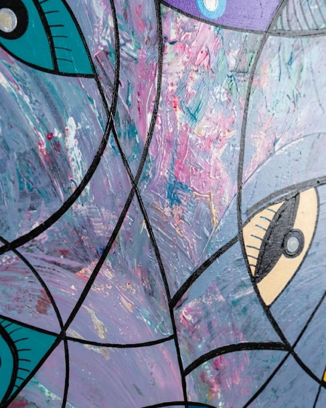 Labyrinth of Dreams 90 × 60 cm Surrealist Geometric Abstraction Oil Painting On Canvas