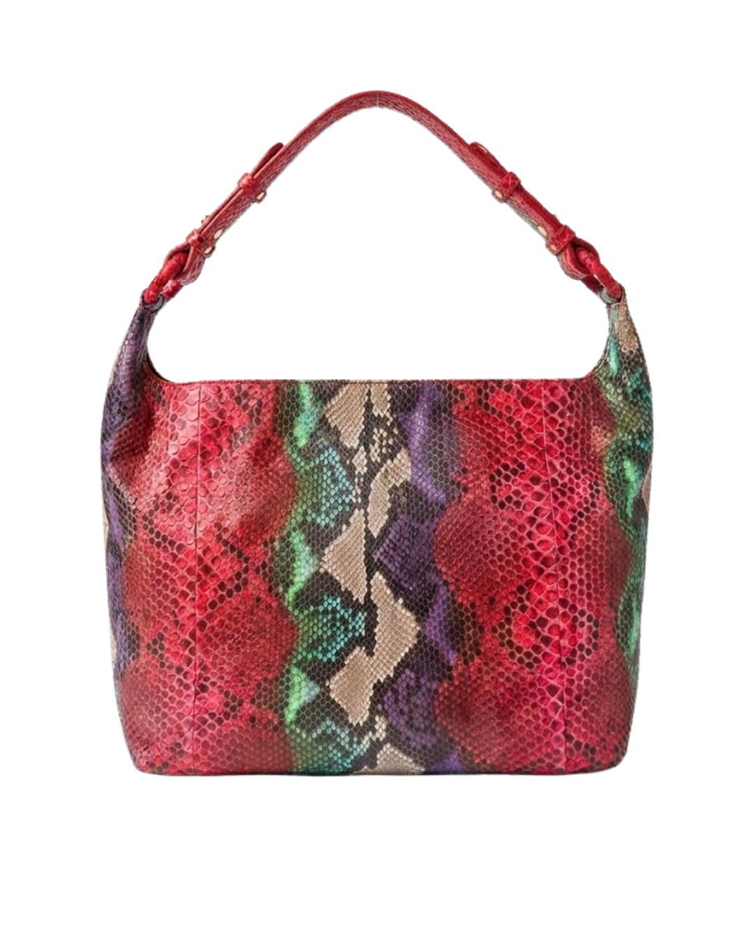Lamia Italian Python Leather Shoulder Bag