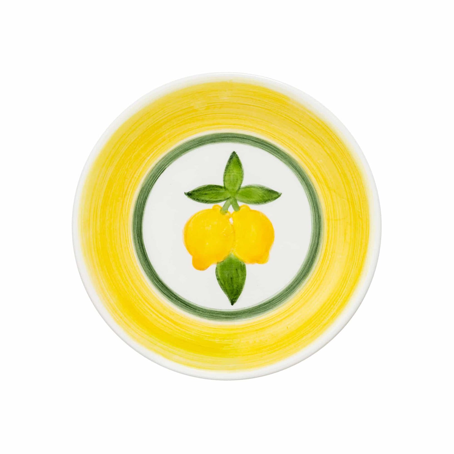 Lemon Splash Handmade Ceramic Yellow Cake Plate 18 cm