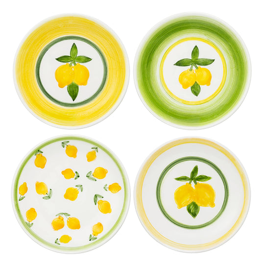 Lemon Splash Handmade Ceramic Dinner Plate Set of 4 (18 cm or 30 cm)