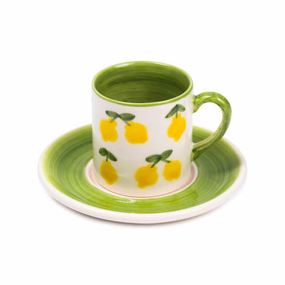 Handmade Ceramic Espresso Cup Set with Handles