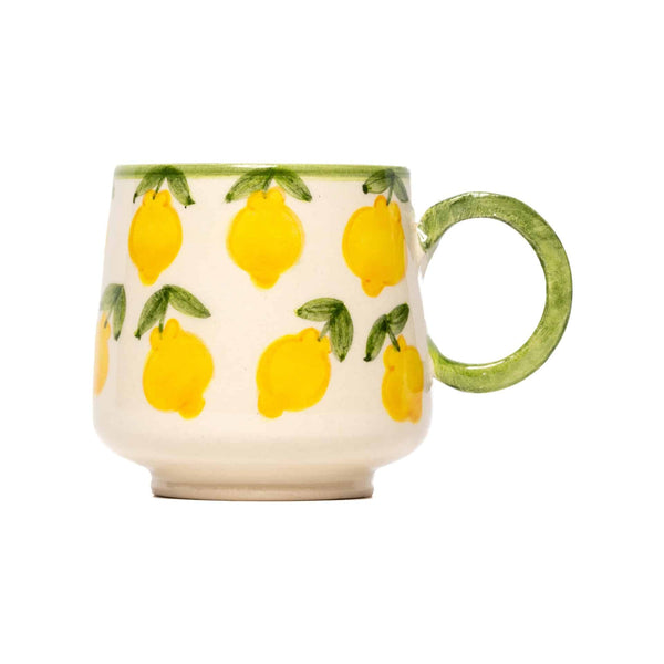 Lemon Splash Handmade Ceramic Mug With Handle