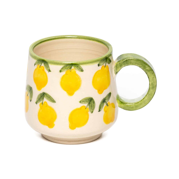 Lemon Splash Handmade Ceramic Mug With Handle