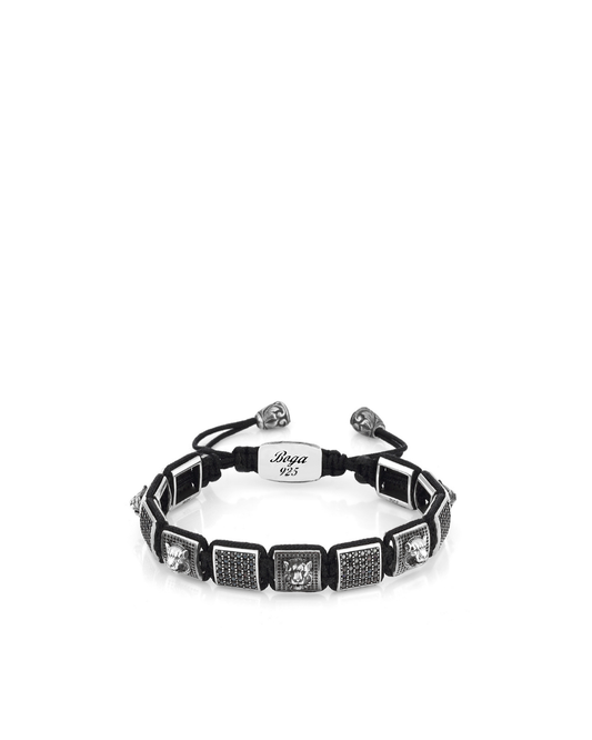 Lion 3d Zircon Men’s Silver Bracelet