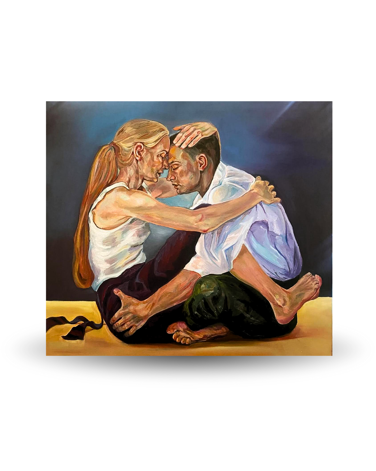 Love Transition 90×90cm Figurative Expressionism Surrealism Oil Painting