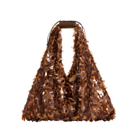 Mini Agnes In Brown Sequin