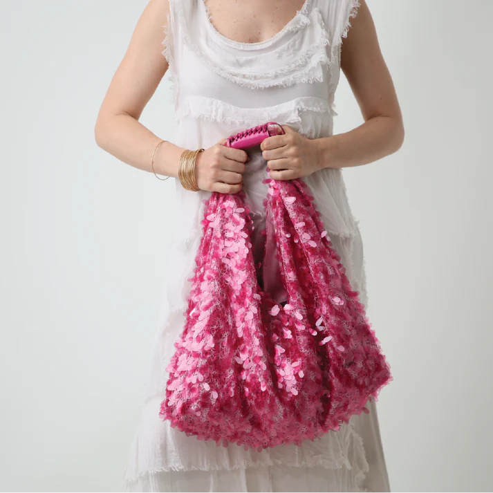 Mini Agnes In Pink Sequin