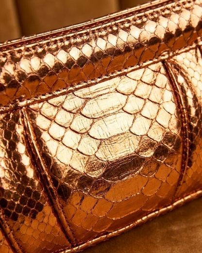 Malibu Italian Python Clutch Handbag