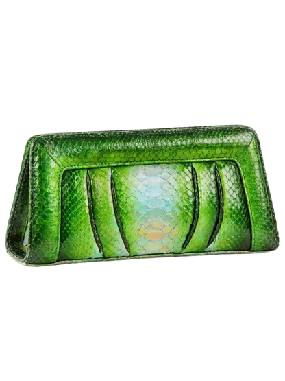 Malibu Italian Python Clutch Handbag