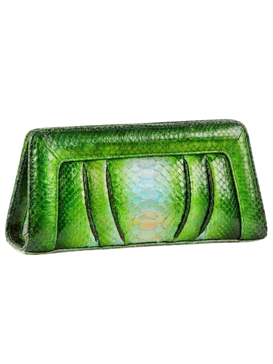 Malibu Italian Python Clutch Handbag