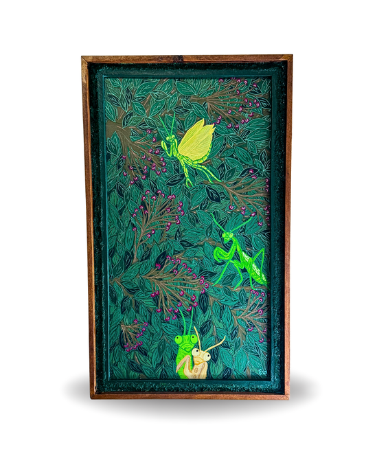 Mantis 37x62cm Neo-Organic Surrealist Painting