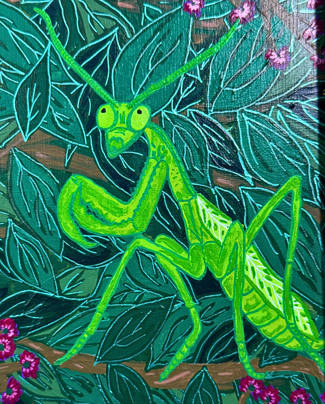 Mantis 37x62cm Neo-Organic Surrealist Painting