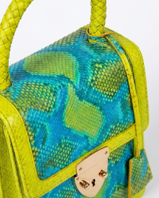 Marbella Italian Python Leather Handbag