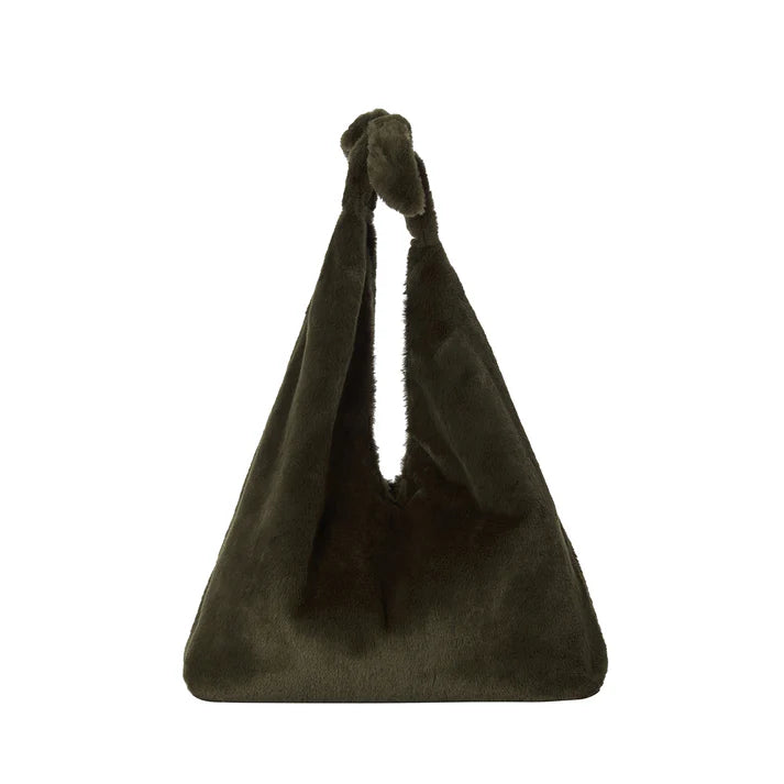 Maxi Ritz In Khaki Faux Fur
