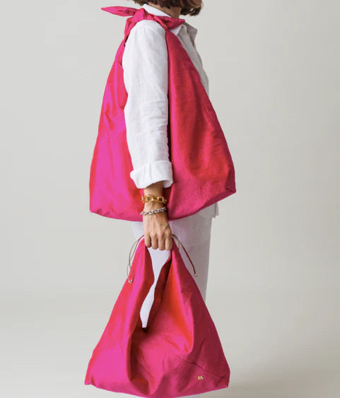Maxi Ritz In Fuchsia Pink Silk