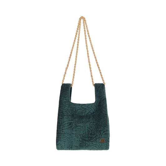 Micro Ines In Hunter Green Silk Velvet