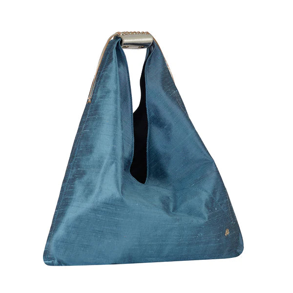 Mini Agnes In Classic Blue Silk
