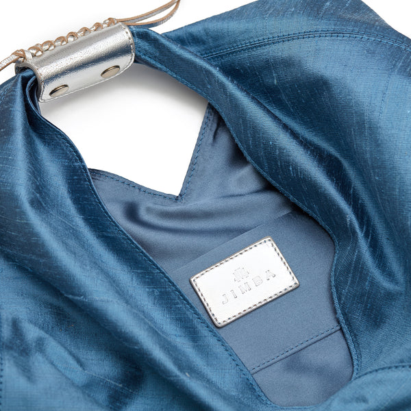 Mini Agnes In Classic Blue Silk