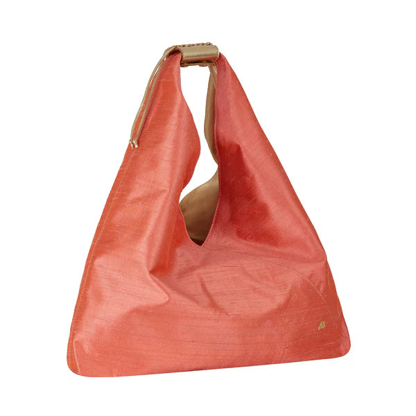 Mini Agnes In Rose Tan Silk