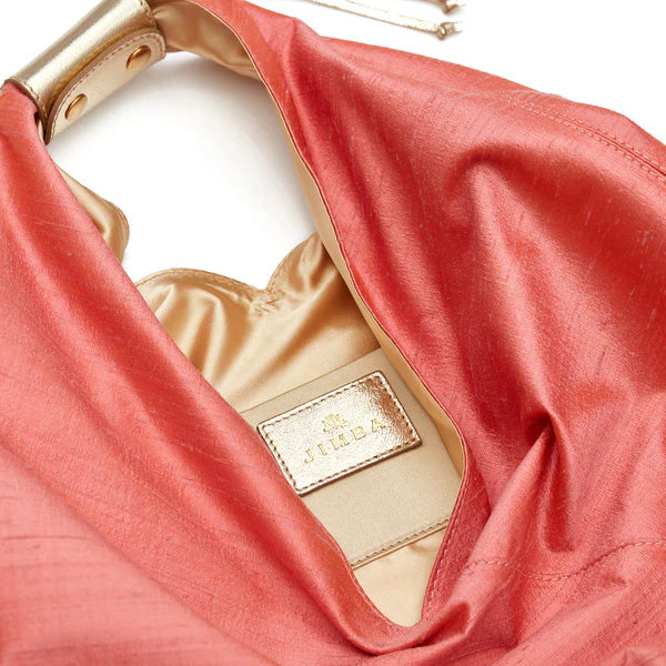 Mini Agnes In Rose Tan Silk