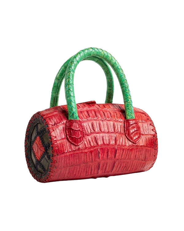 Mykonos Croco Leather Handbag